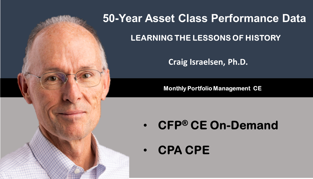 50 Years Of Asset Class Performance History; Craig Israelsen's January 2022, CE Class